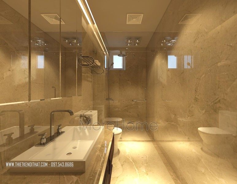 Thiết kế nội thất phòng tắm  biệt thự VinHomes Thăng Long Hoài Đức Hà Nội